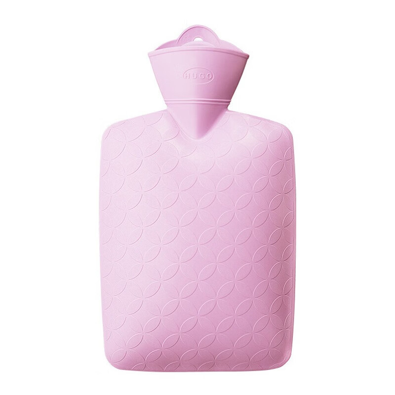 Hugo Frosch warm frog hot water bag thickened PVC water injection warm water bag imported from Germany colorful diamond pattern warm belly warm hand macarone powder (1.8L) 0824