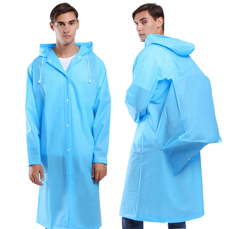 Gallop adult backpack raincoat travel outdoor mountaineering hiking non disposable raincoat men's and women's long Hat Blue XL