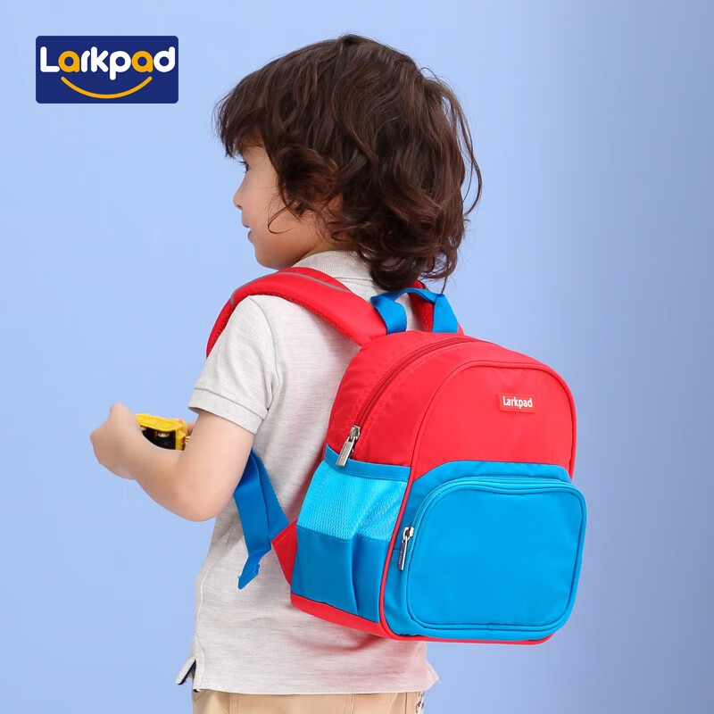 Larkpad infant kindergarten schoolbag boys and girls baby 1-3-6 years old ultra light children schoolbag boys and girls leisure backpack 963 cherry red
