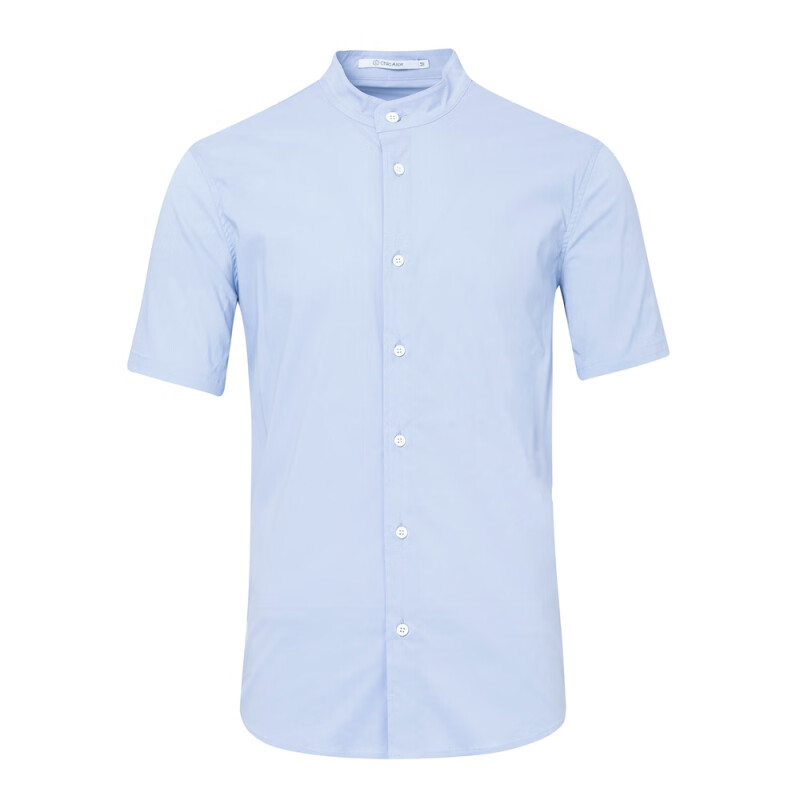 CA200092 Men's simple stand-up loose-fitting solid-color casual shirt