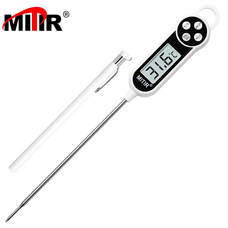 Mitir probe type food thermometer kitchen oil thermometer baby milk thermometer water thermometer electronic waterproof thermometer tp777 (black)