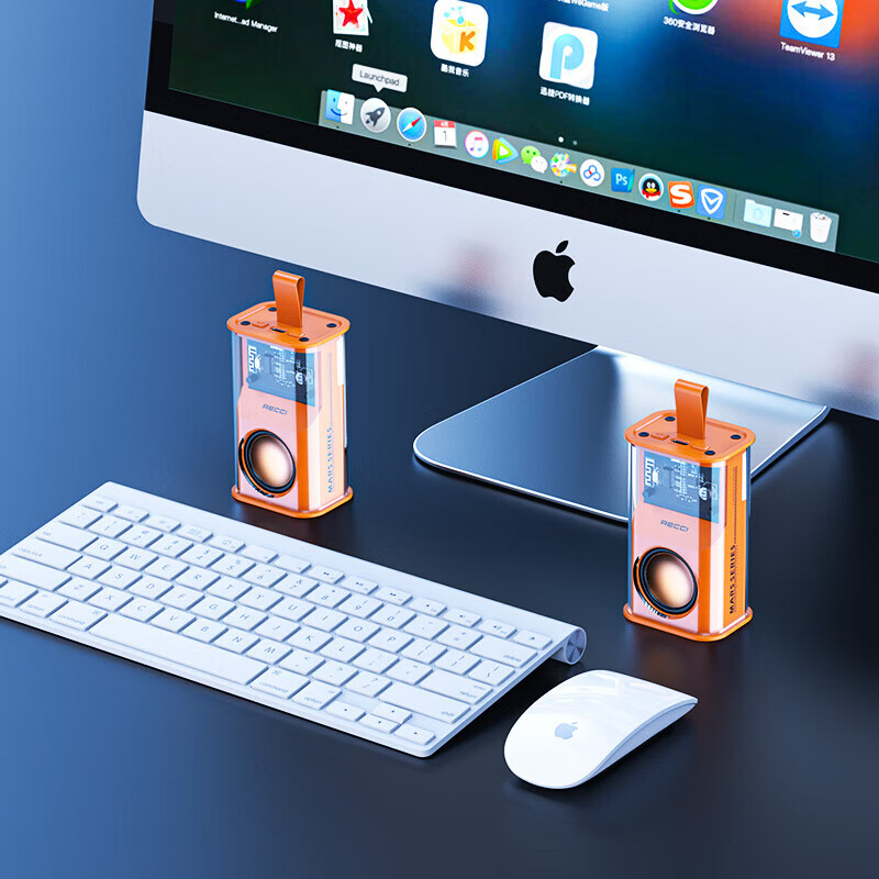 RECCI锐思（Recci）RSK-W30便携音箱RGB多彩绚酷灯光户外HIFi音质5.3蓝牙通用 朋克黑