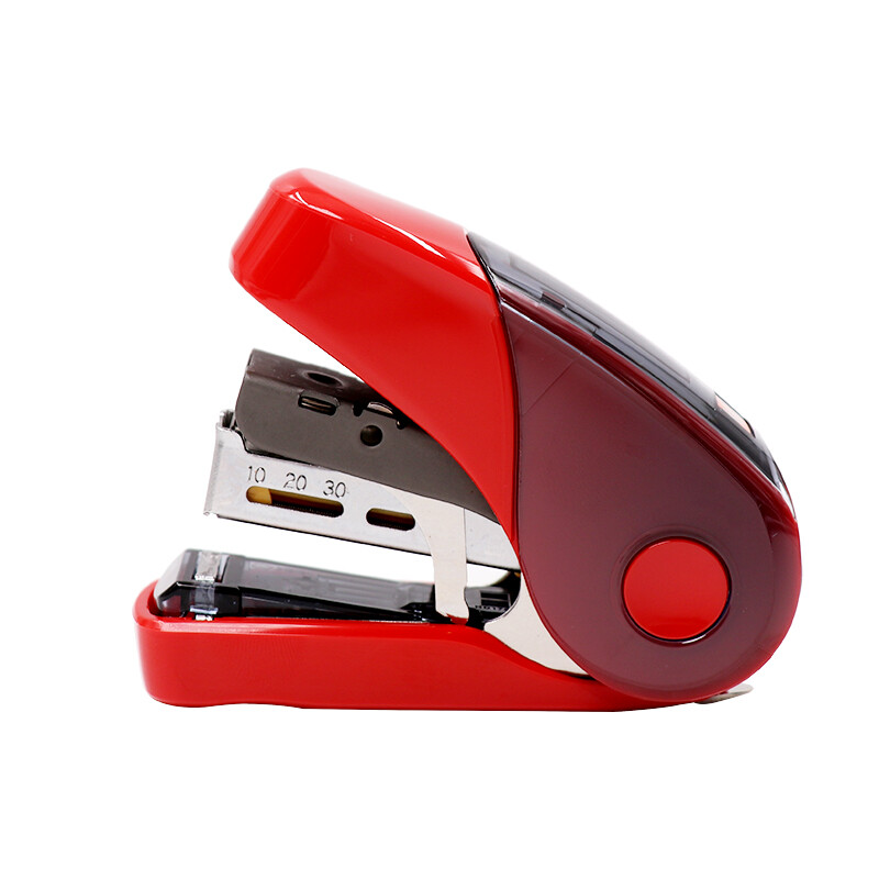 Japan Max flat foot labor-saving stapler student office small stapler can order 2-32 pages with nail lifter 10# red hd-10fl3
