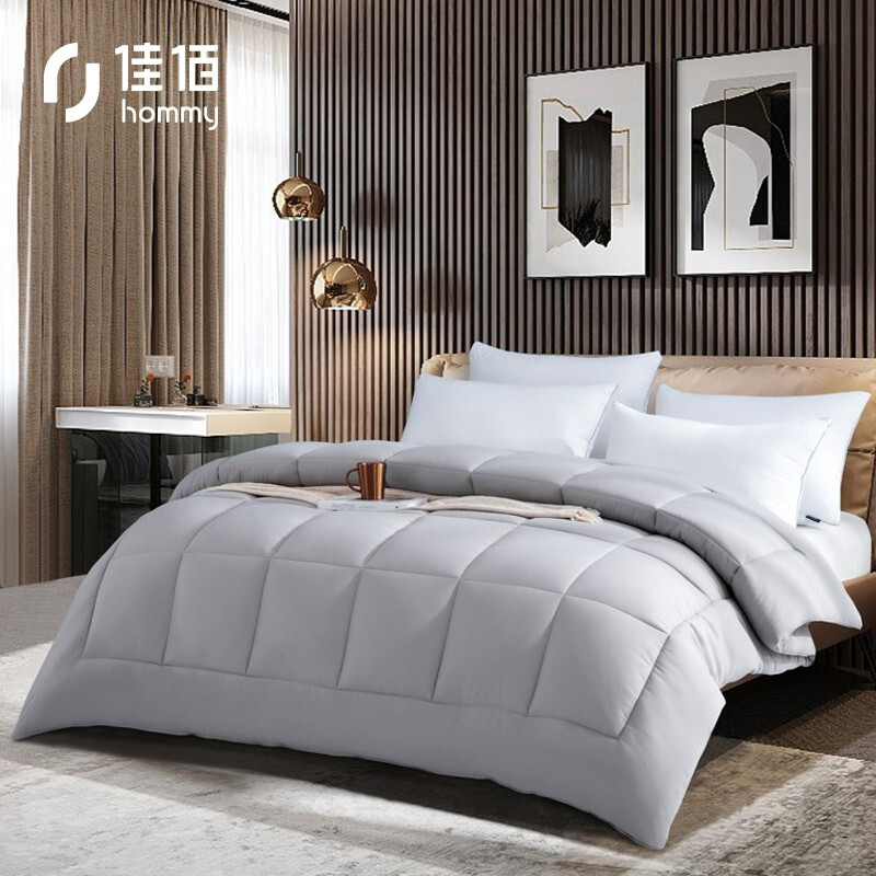 Jiabai quilt winter cotton quilt winter thickened warm quilt core fiber winter quilt single double thickened spring and autumn quilt space quilt gray 200 * 230cm 6 kg