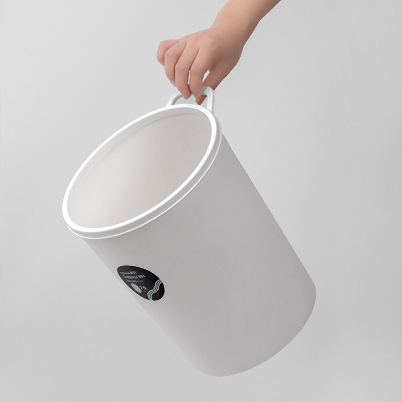 茶花（CHAHUA） 茶花垃圾桶家用大号创意卫生间厨房客厅垃圾筒7.9L套袋垃圾桶单个装 米白色