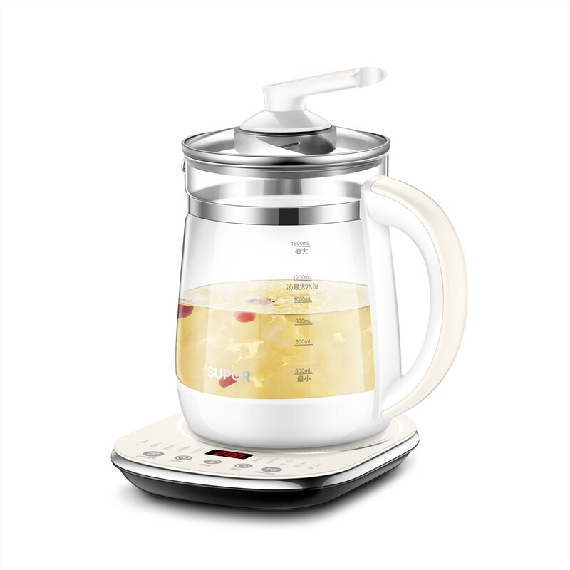 苏泊尔(supor)全自动玻璃多功能烧水壶 养生壶 1.