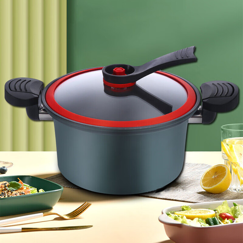 艾逸瑶选杰曼复古绿智能八角锅微压锅套装CJ-21006-2