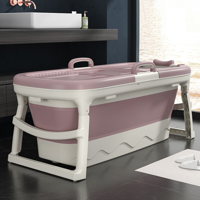 Visitor FK bath tub foldable bath tub bath tub bathroom adult bath tub removable bath tub convenient bath tub Pink