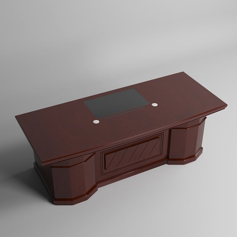 臻远ZY-DBT-5 油漆家具老板桌大班台办公桌主管经理桌含副柜2.4米