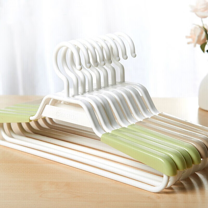 Camellia clothes rack retractable wide shoulder traceless clothes rack drying rack hanging rack adult clothes support 10 pieces 0703x5*