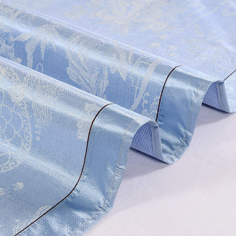富安娜（FUANNA）床上用品夏天凉席子三件套冰丝提花席\忆江南150*200cm