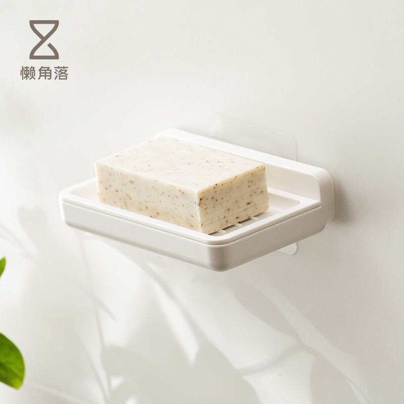 Lazy corner soap box soap box soap rack hole free wall hanging rack draining toilet bathroom wall hanging rack wall hanging soap box