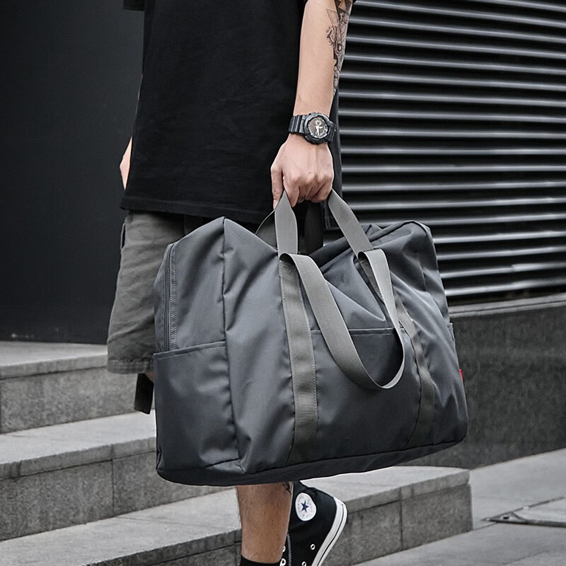 Light rider travel bag men's large capacity foldable handbag multifunctional sports fitness bag short trip travel luggage bag 6028 dark blue