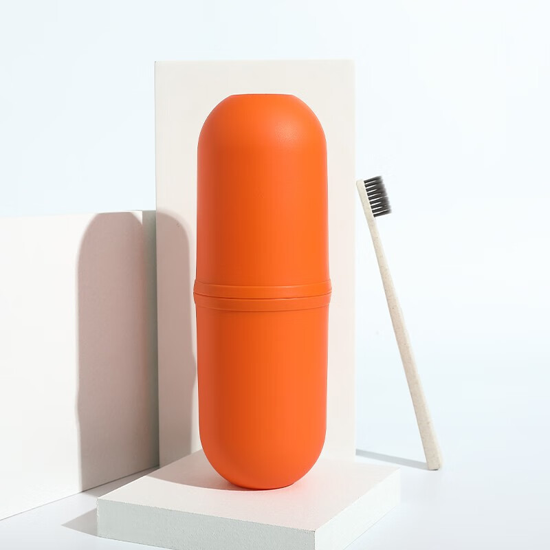 Companion travel washing cup mouthwash cup male and female couple toothbrush cup toothbrush cup portable toothpaste toothbrush storage box dental cylinder bl9304 orange