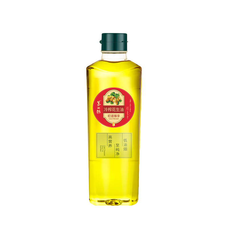 第一坊 初道臻享冷榨花生油1825ml套装（1.25L+455ml+60ml*2)