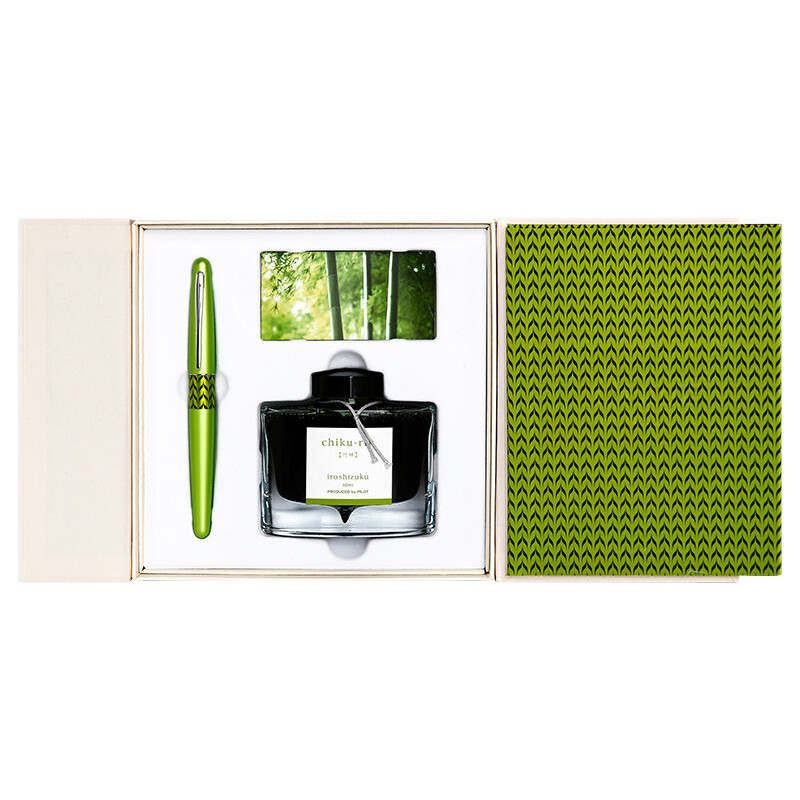 Japan pilot gift box set 88g pen m-tip male and female student office pen fpmr3 light green marble