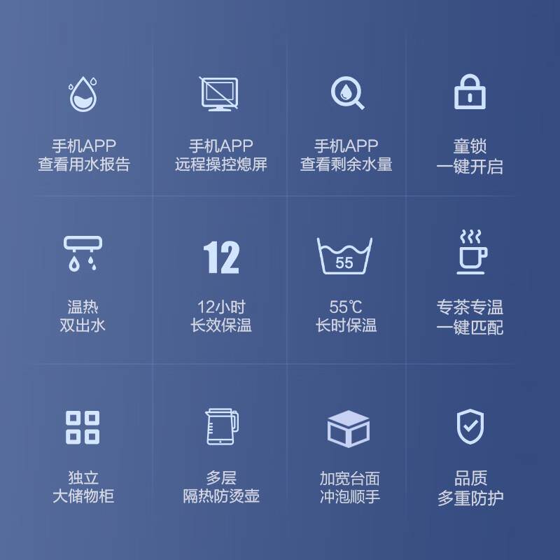 美的（Midea）茶吧机饮水机家用办公室京东小家智能背板下置式桶装水多功能触控大屏立式温热型YR1622S-X极光