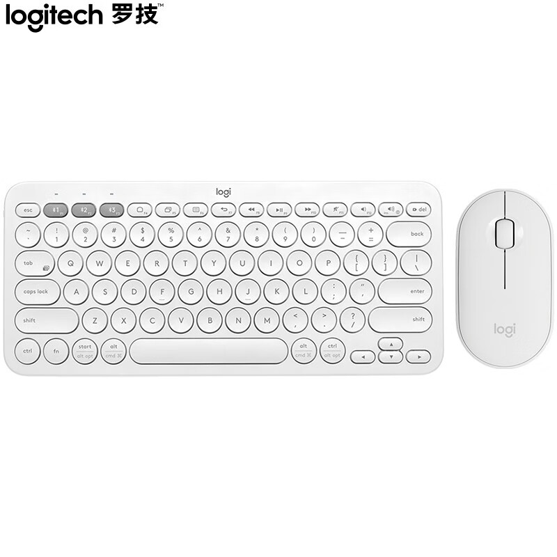 [pebble keyboard and mouse suit] Logitech pebble peony white wireless Bluetooth mouse + k380 Bluetooth keyboard to give a gift to his girlfriend, lovely and fashionable