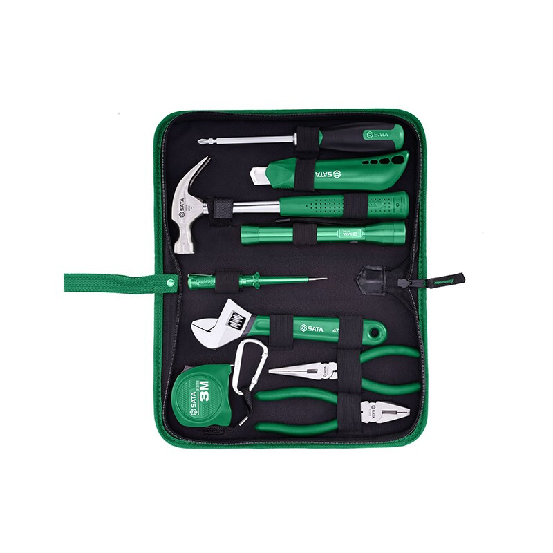 世达（SATA）五金手动维修家用工具箱家庭9件套装电工工具组合组套 06004