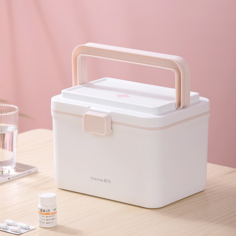 茶花（CHAHUA） 欧铂兹*便携式药盒暖心抗菌便携式迷你药盒 【手提药箱1个装】22*18.2*15.9cm