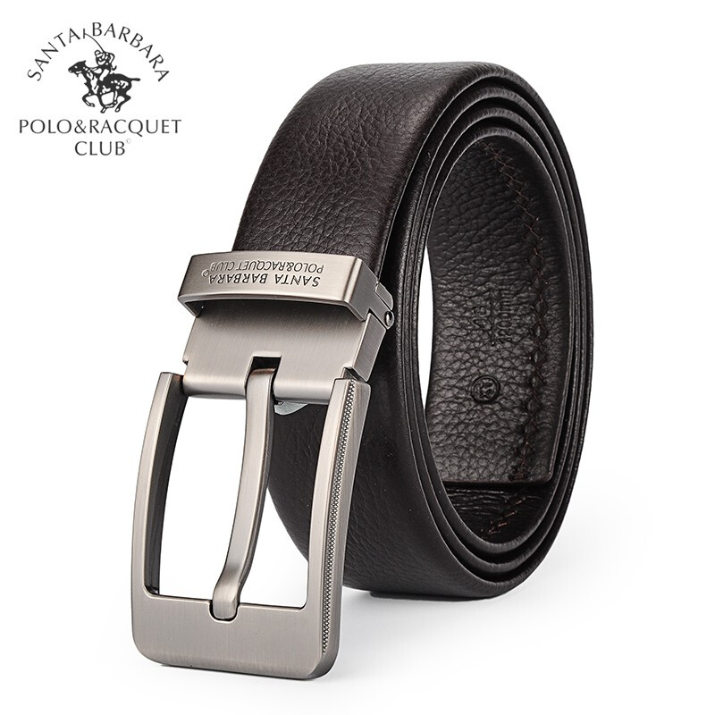 Santa Paul needle buckle belt men's Cowhide business leisure top layer cowhide belt wide versatile pants belt cowhide pants belt simple youth gift gift young man's belt