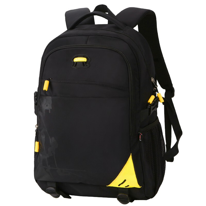 Edison middle school schoolbag men's large capacity anti splash backpack junior high school students leisure sports backpack k026-1 black