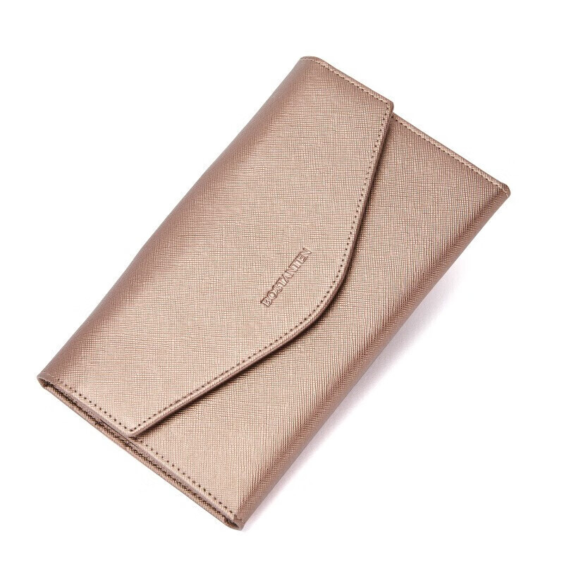 Bosdenton wallet men's and women's business fashion long handbag large capacity multifunctional wallet bj7203001 rose gold