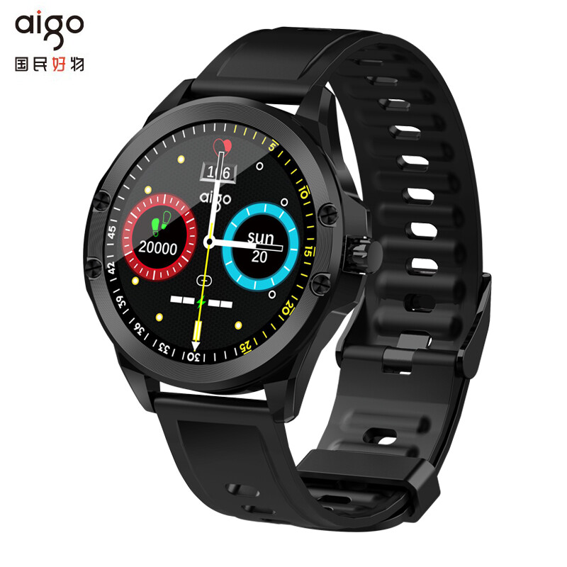 Aigo patriot fw05 smart Watch Bracelet blood pressure measurement heart rate sleep monitoring waterproof exercise meter step multifunction watch Huawei Xiaomi Apple mobile phone general graphite black