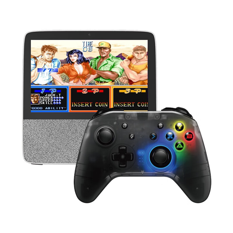 Small smart screen X8 chicken game handle set 8-inch HD large screen video entertainment smart screen touch screen with screen smart speaker Bluetooth sound gray