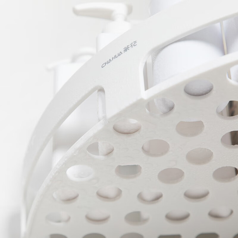 茶花（CHAHUA） 茶花卫生间贴壁式三角置物架储物架壁挂免打孔厨房浴室墙角收纳架 【2个装】卡乐强力三角置物架