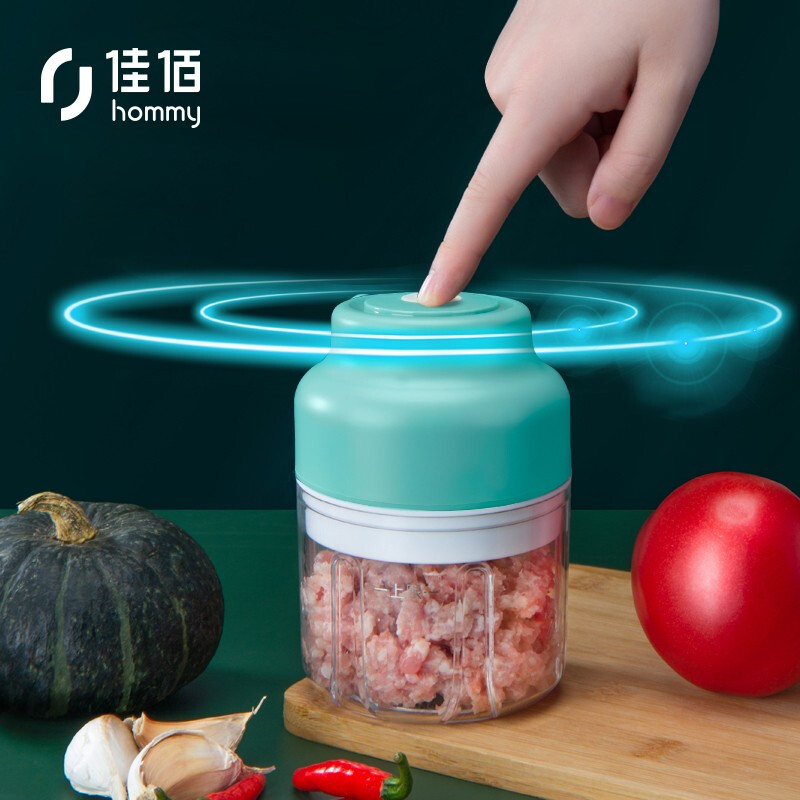 Jiabai multi-functional electric garlic masher electric garlic puller garlic chopper garlic chopper garlic chopper garlic masher chili minced meat shredder dumpling stuffing press garlic minced meat processor 100ml
