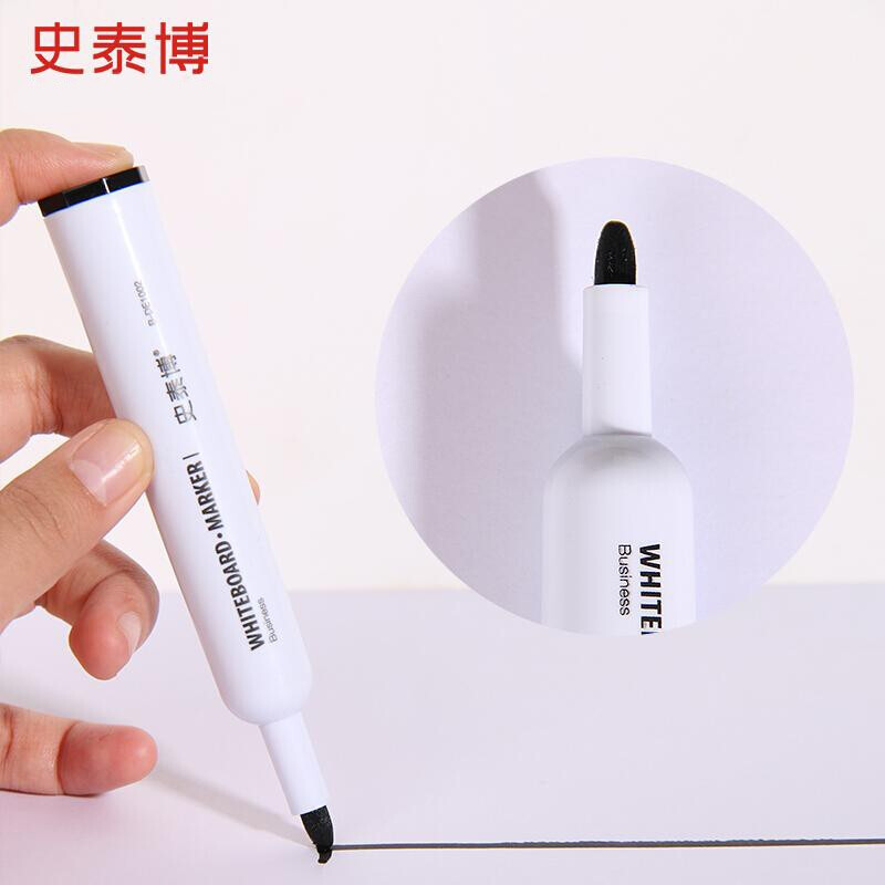 史泰博 白板笔 水性易擦直液式白板笔 色泽明亮不留痕 办公教学涂鸦笔 12支/盒 B-DE1002 红色单支