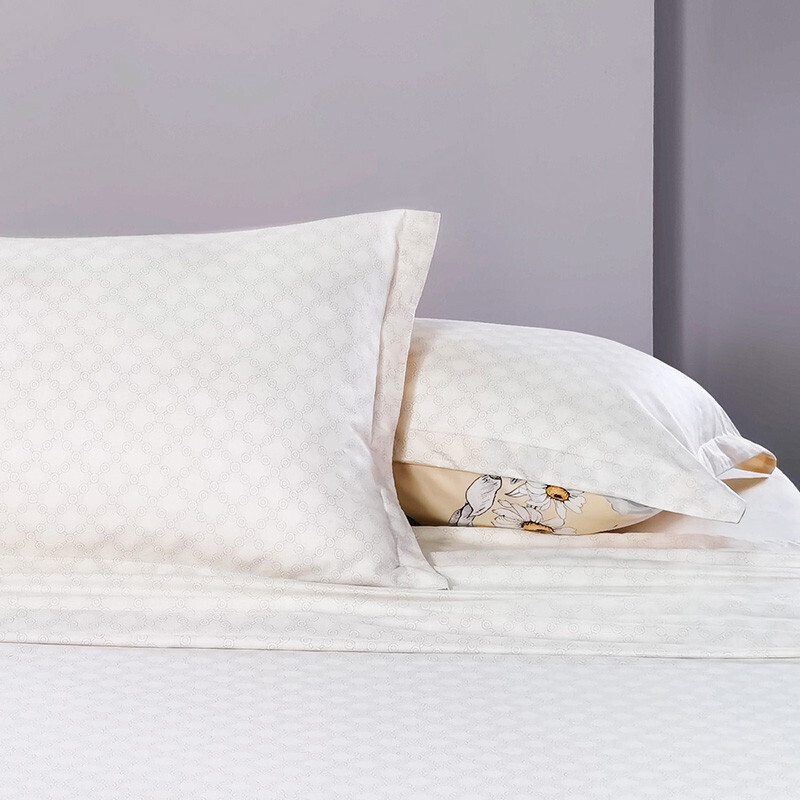 富安娜家纺 枕套纯棉升级抗菌枕头套 全棉枕巾一对装 醉玲珑74*48cm