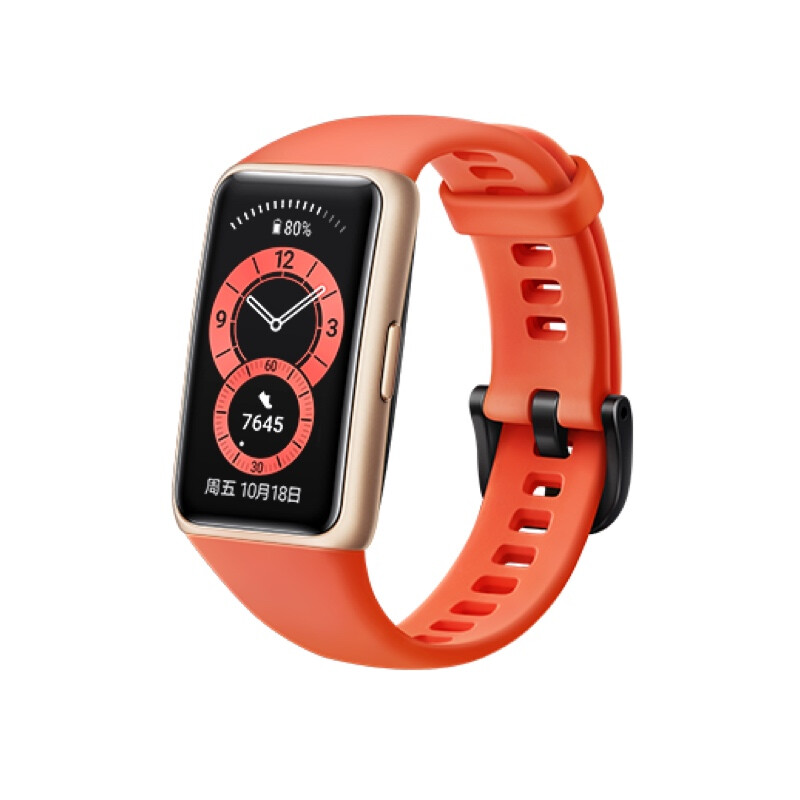 Huawei Huawei Bracelet 6 Standard Version SPORTS BRACELET smart Bracelet all-weather blood oxygen monitoring / dazzling full screen / 2-week endurance / 96 kinds of sports red tea oranges
