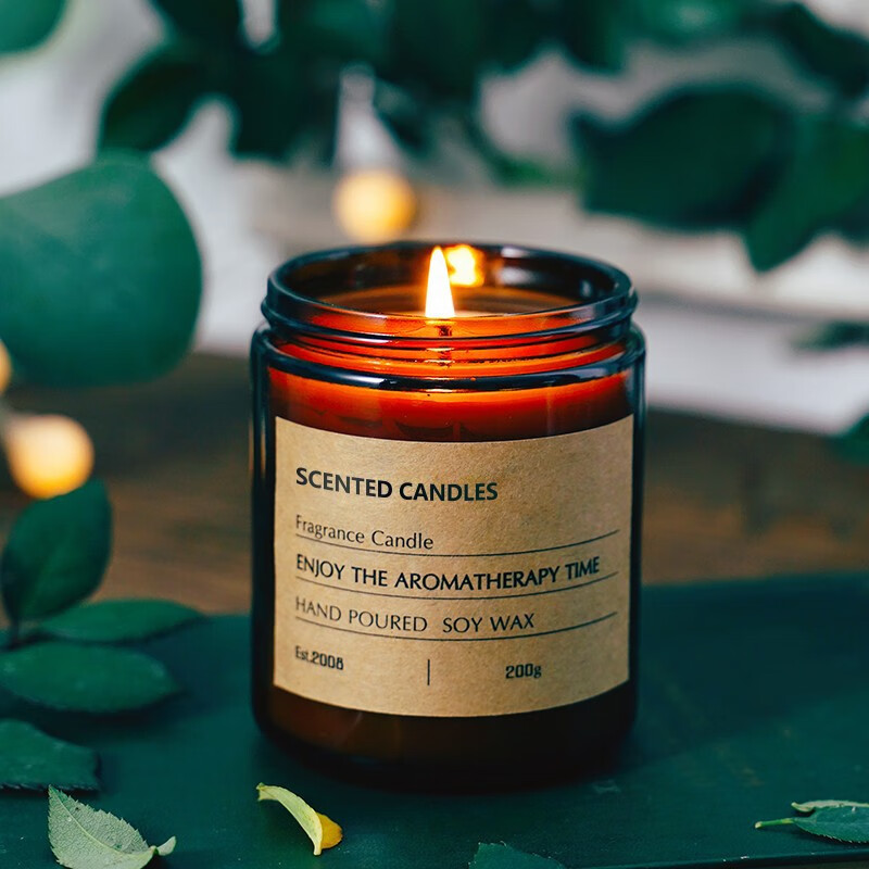 Comfortable home fragrance candle romantic fragrance candle incense removing odor Candlestick indoor candlelight dinner confession candle household smokeless cup wax English pear Freesia