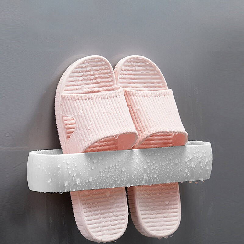 Jajalin bathroom slipper rack wall mounted toilet door non perforated shoe rack drainage rack toilet storage artifact