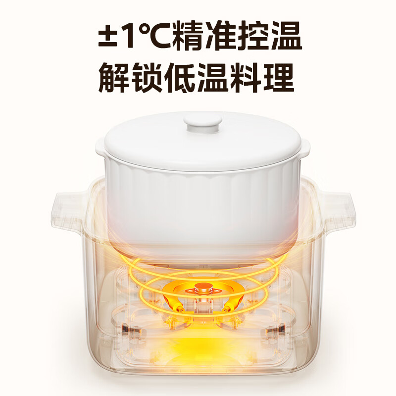 美的（Midea）电炖锅 电炖盅 煲汤炖汤锅 蒸锅电蒸锅 隔水炖锅婴儿辅食煮粥锅 燕窝炖盅 MD-DZC2501 2.5L