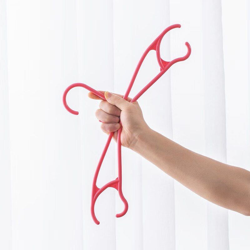 茶花（CHAHUA） 茶花塑料衣架家用成人衣撑凉衣架挂钩无痕衣柜晾衣服架子 【10只】颜色随机