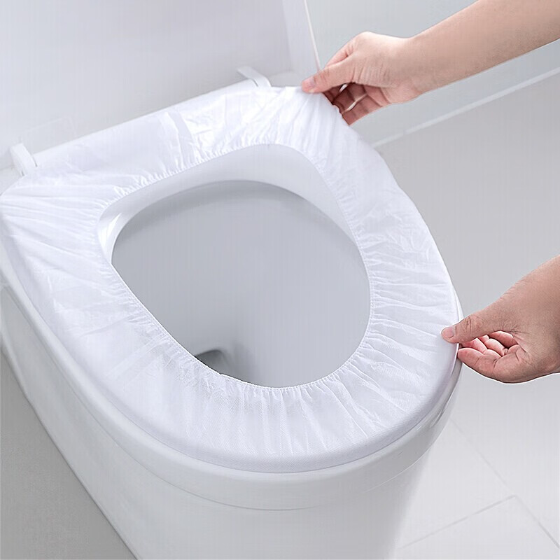 Companion line non-woven elastic disposable toilet pad universal non-woven toilet pad thickened paste toilet cover household hotel travel convenient toilet cover independent packaging 20 packages