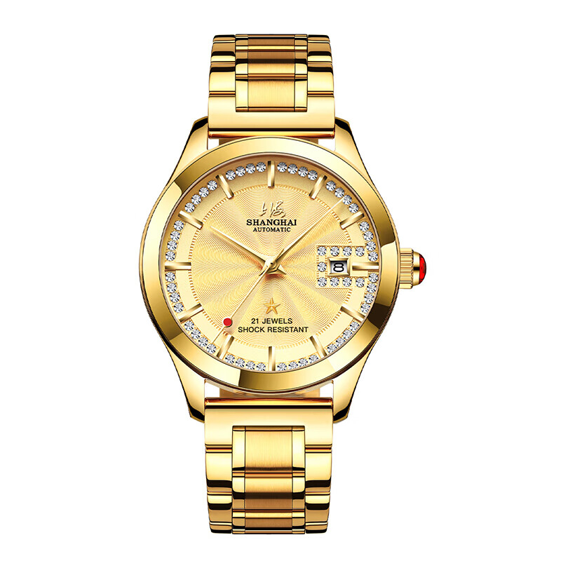 Shanghai Watch circulation series 18K real gold Venus 65th anniversary single calendar automatic mechanical clock men's watch 933-2g