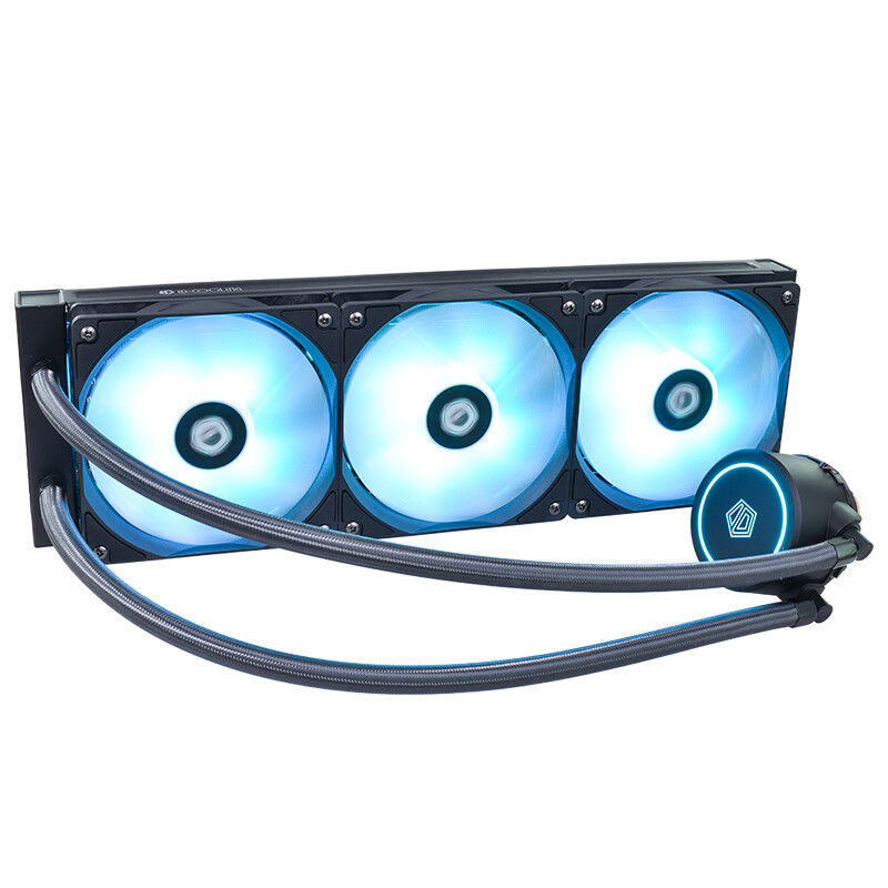 Id-cooling auraflow x 360 RGB light effect integrated water cooled CPU radiator 360 row 12V synchronous multi platform fastener, including TR4, AM4 and 2066