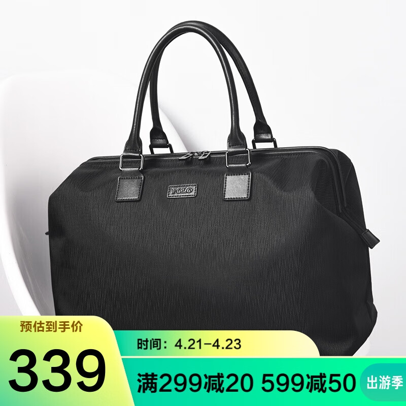 Polo handbag men's large luggage bag short trip travel bag leisure sports fitness bag zy042p733j black