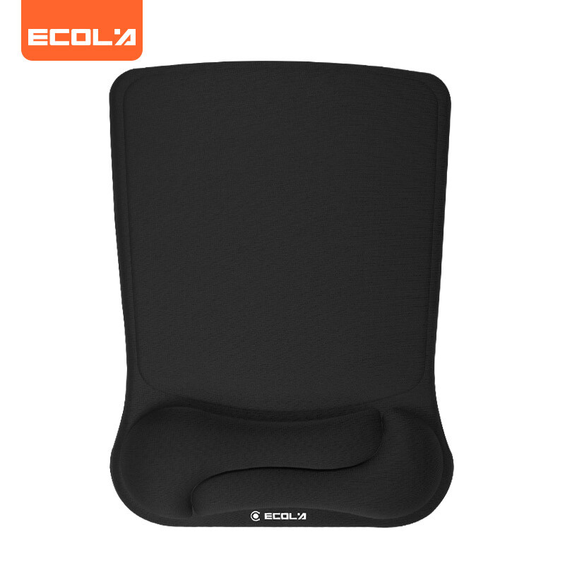Ecola ergonomic wrist guard mouse pad large extra thick memory cotton game wrist support business desk pad black ez2bk