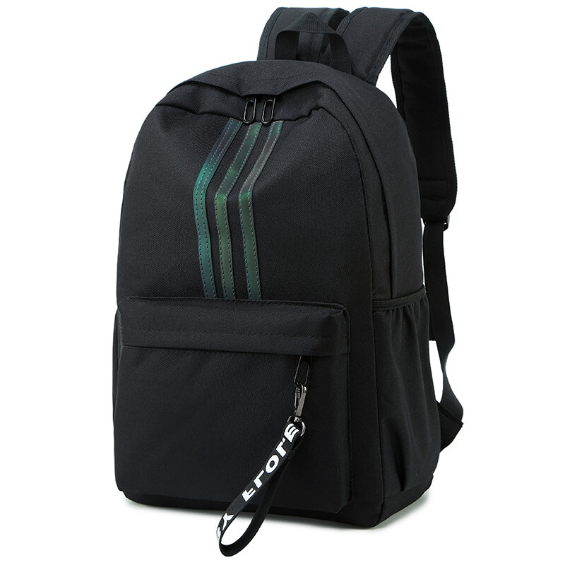 Light rider schoolbag Male Middle School Student Backpack male Korean version college style leisure sports waterproof large capacity backpack 1851 black