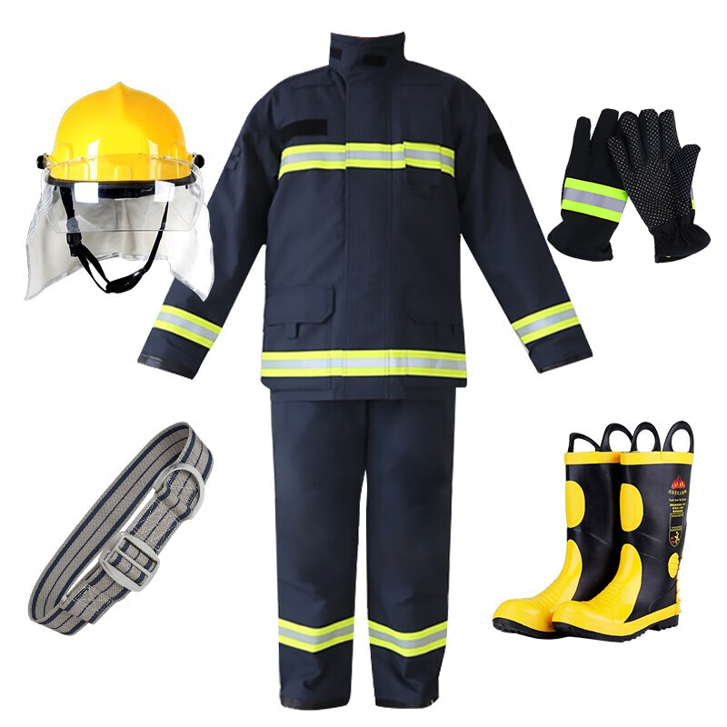 泛海三江消防服消防服五件套套装 消防训练防护作训服微型消防站配备