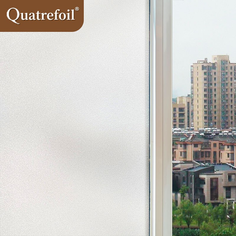 Quatrefoil white frosted glass sticker window film non adhesive electrostatic door and window toilet office transparent opaque glass film 60 * 200cm white frosted
