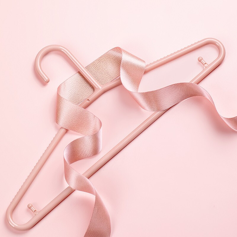 茶花衣架加厚加粗塑料防滑衣服撑大人挂晾晒衣架大码晒晾家用24只 【4组24只】浅灰色