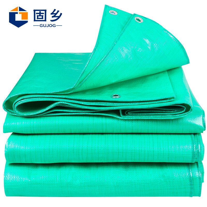 固乡加厚款防雨布 耐用型雨布 雨棚布帆布 PVC防水雨篷布 油布 苫布 彩条布 防晒遮阳雨蓬布【绿色】3*4米-融创集采商城