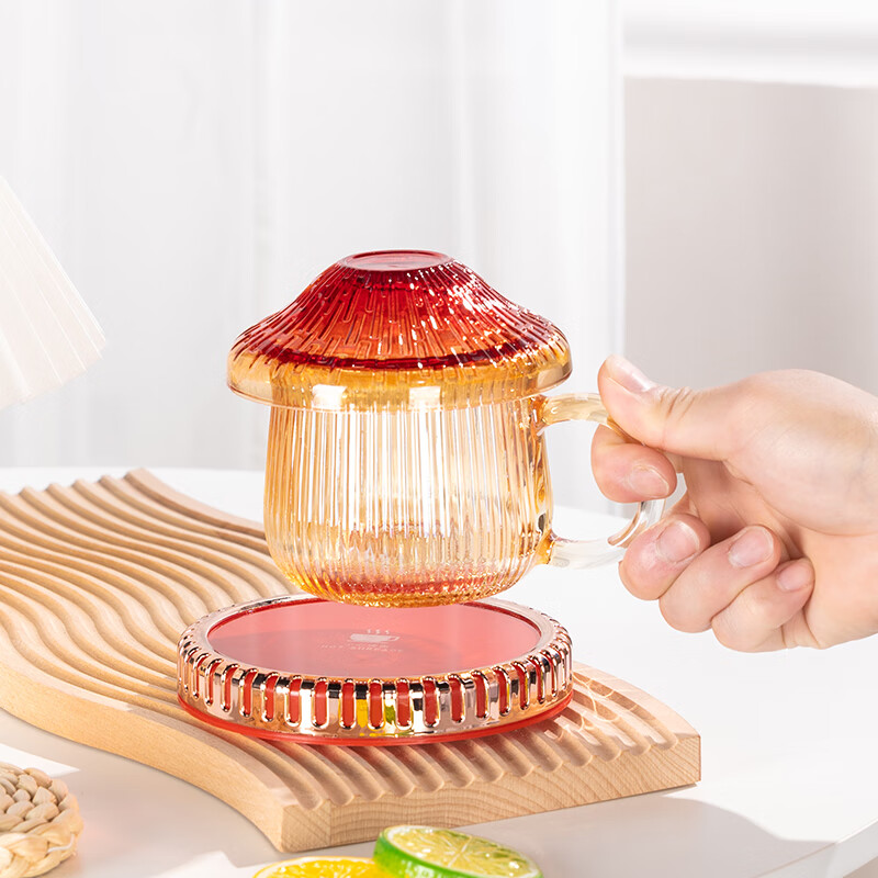 山重山小礼品定制logo创意实用开业活动伴手礼赠品回礼团建小礼物8057 琥珀色杯+恒温垫 330ml 1只