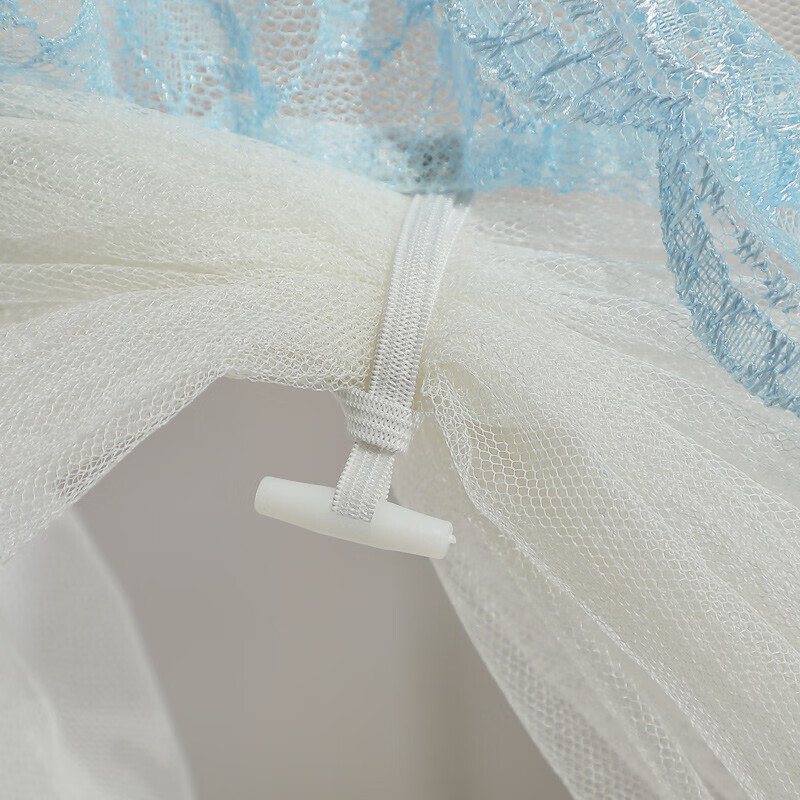 富安娜家纺 蒙古包蚊帐加密防蚊防滑易收纳 牢固支架双开门蚊帐1.5米床